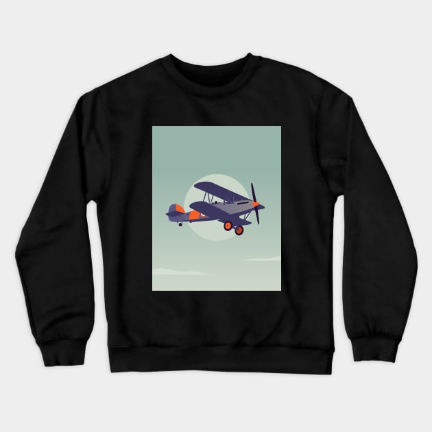 Minimalism Vintage Plane Crewneck Sweatshirt by Zakaria Azis